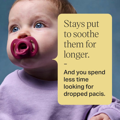 Tommee Tippee - Baby Ultralight StayPut Silicone Pacifier | Yellow & Blue | 0-6m | 2 Pack