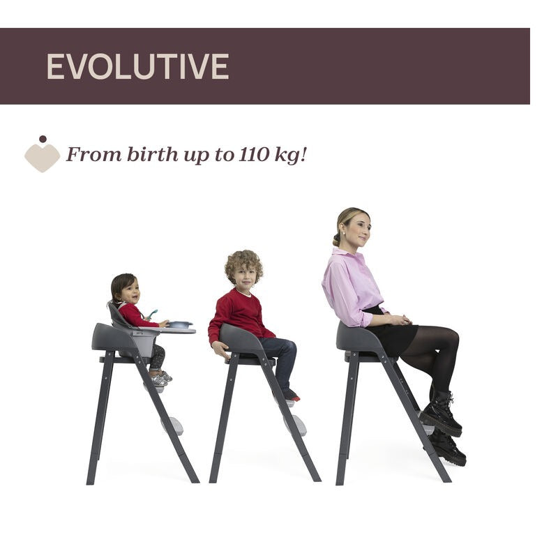 Chicco - Crescndo Up Highchair Enta Black Re-lux Chicco - Crescndo Up Highchair Enta Black Re-lux