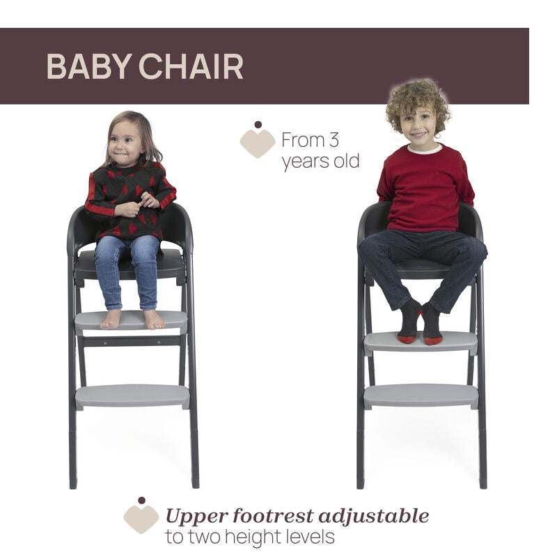 Chicco - Crescndo Up Highchair Enta Black Re-lux Chicco - Crescndo Up Highchair Enta Black Re-lux