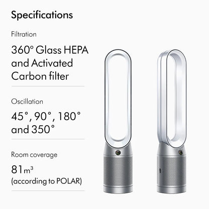 Dyson - Purifier Cool™ TP11 Air Purifier with Replacement Filter | White/Silver