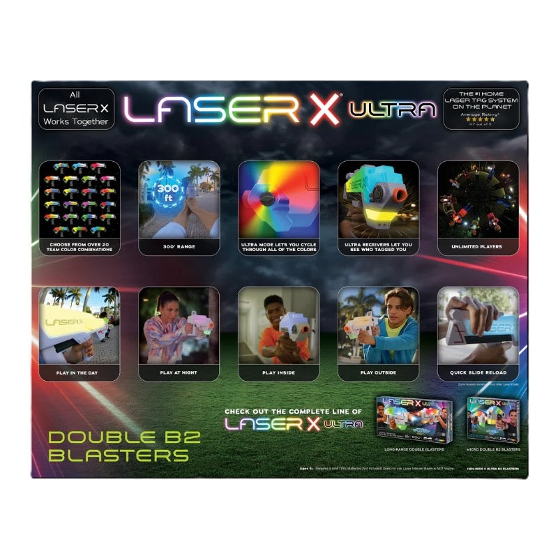 NSI - Laser X Ultra Double B2 Blasters | 2 Laser Guns NSI - Laser X Ultra Double B2 Blasters | 2 Laser Guns