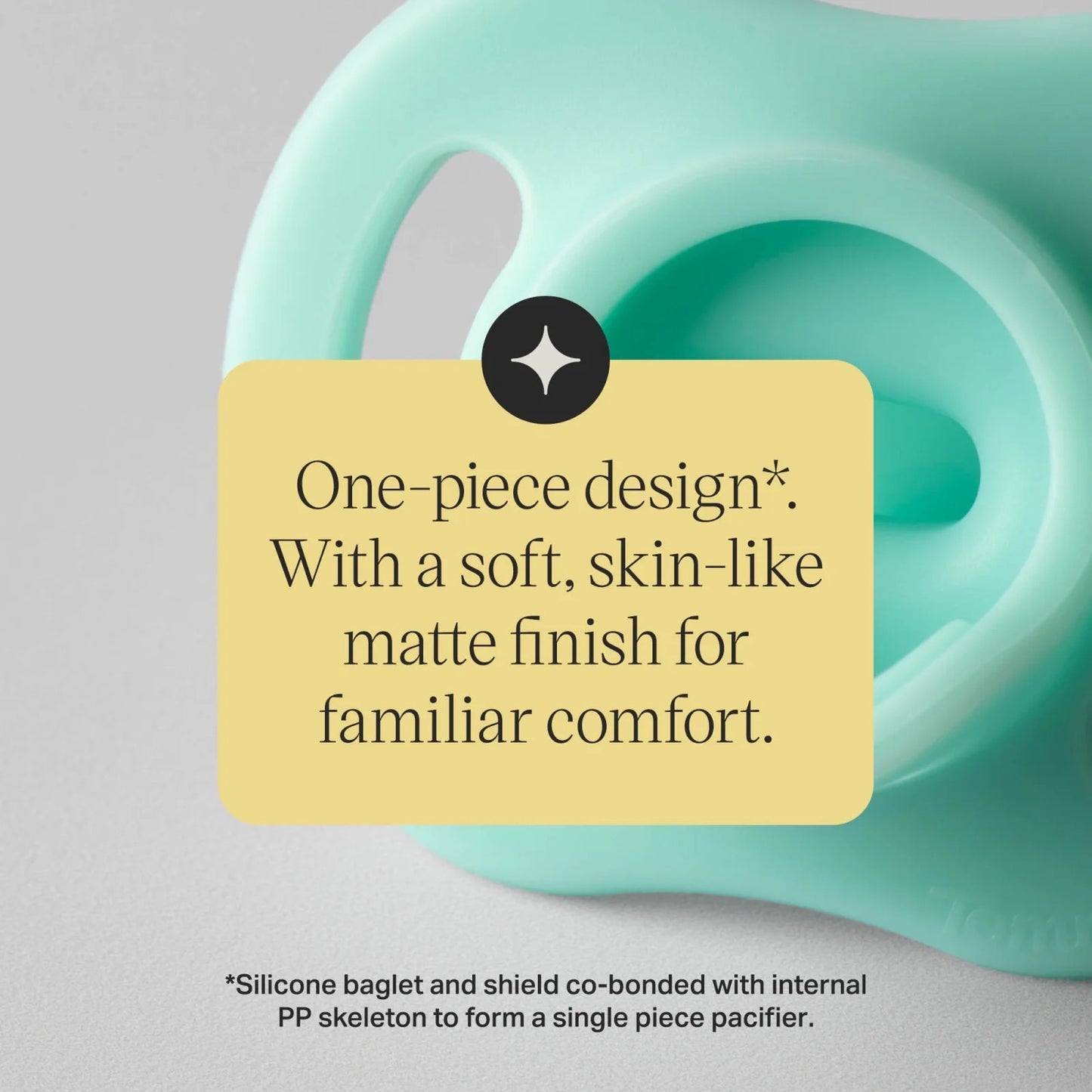 Tommee Tippee - Baby Ultralight StayPut Silicone Pacifier | Yellow & Blue | 0-6m | 2 Pack