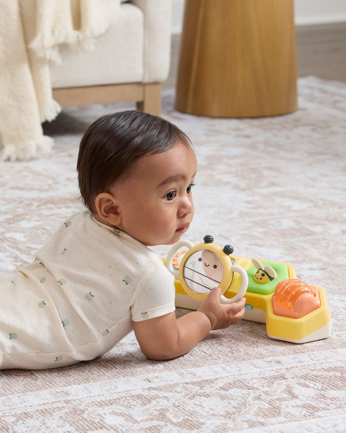Skip Hop - Farmstand See & Bee Steering Wheel & Tummy Time Baby Toy