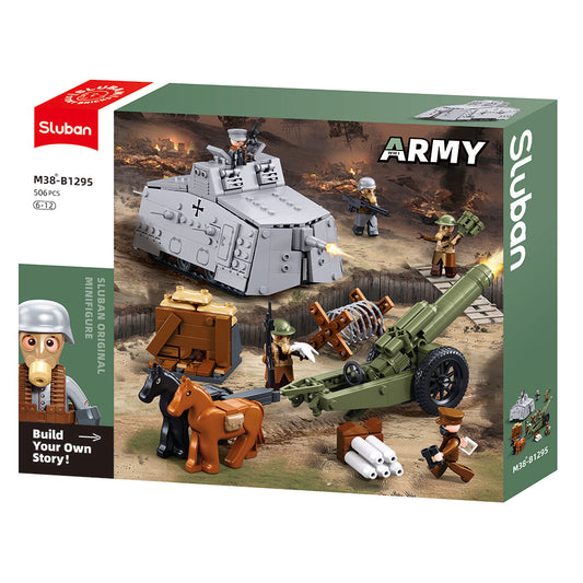 Sluban - ARMY WWI-A7Vs Tank Offensive action | 506pcs | 6Y+