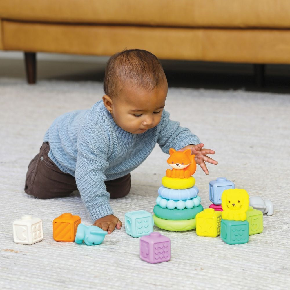 Infantino - Stackables Balls, Blocks And Buddies Activity Playset