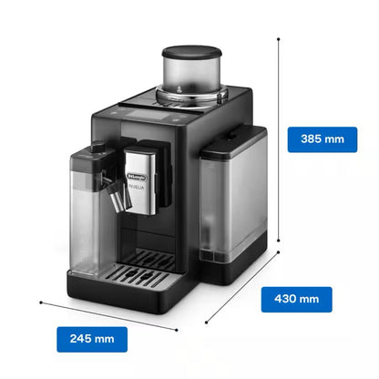 De'Longhi - Rivelia With Auto Milk Fully Automatic Coffee Machine | Black | EXAM440.55.B