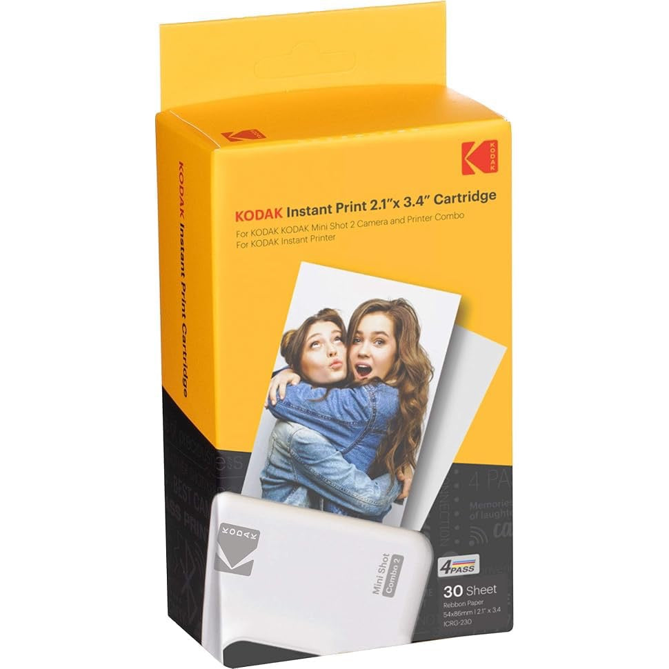 Kodak - 4PASS Film Cartridge Refill | 2.1x3.4" | 30 Sheets