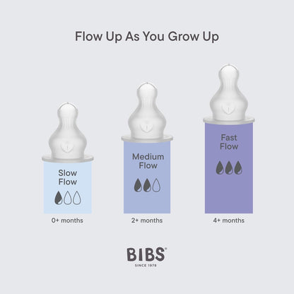 BIBS - Baby Bottle Latex Nipple | 2 Pack | Fast Flow | 4+ Months