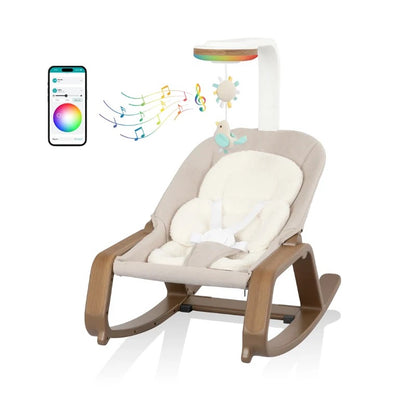 Evenflo - Lyra 2-in-1 Infant to Toddler Rocker with SensorySoothe | Coastal Coffee