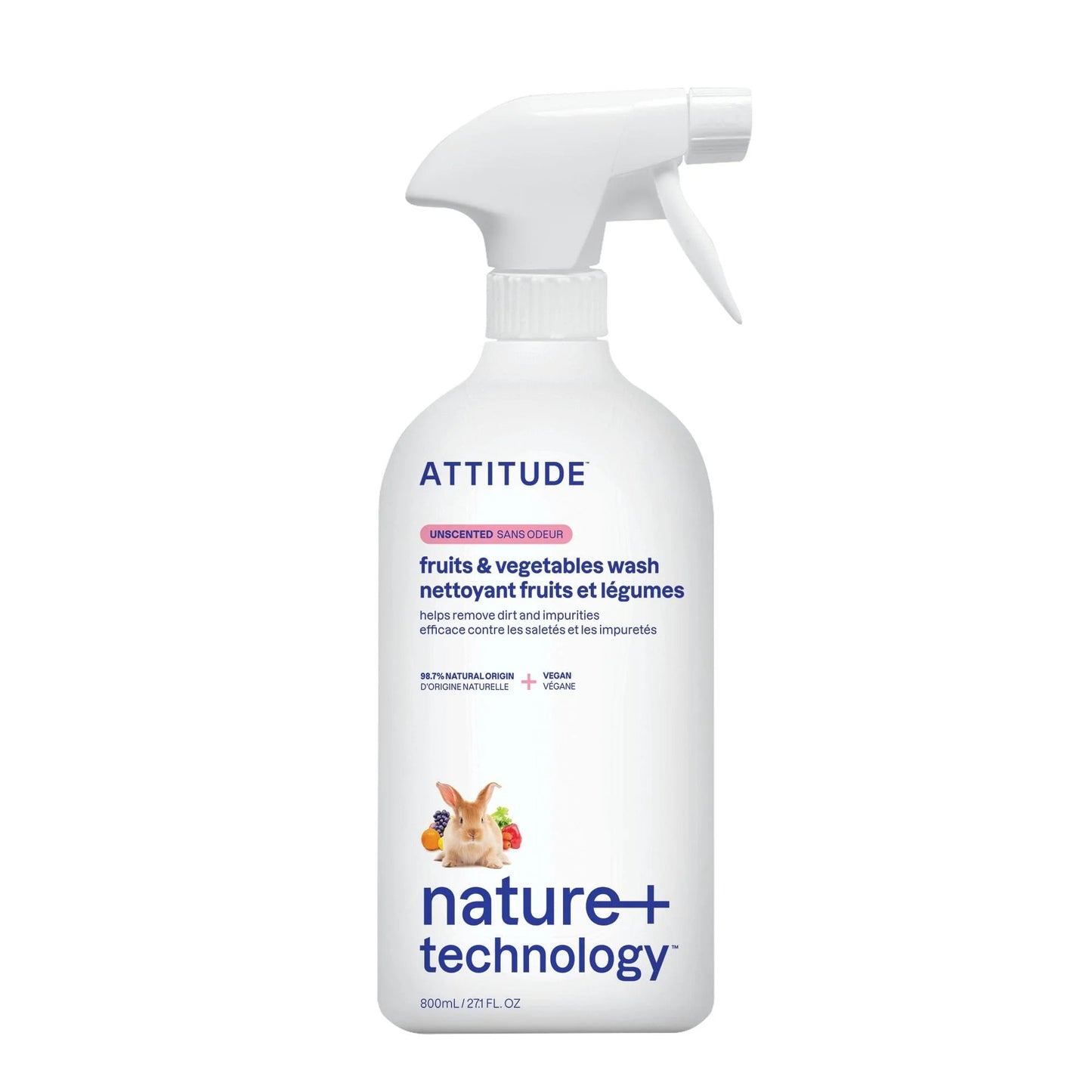Attitude - Fruit & Vegetable Wash Unscented 800ml