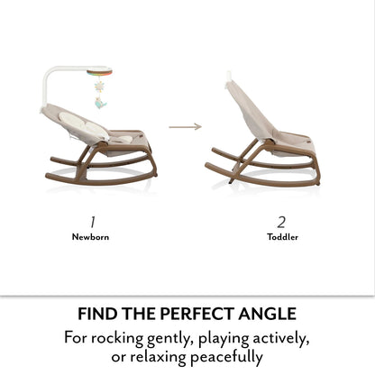Evenflo - Lyra 2-in-1 Infant to Toddler Rocker with SensorySoothe | Coastal Coffee