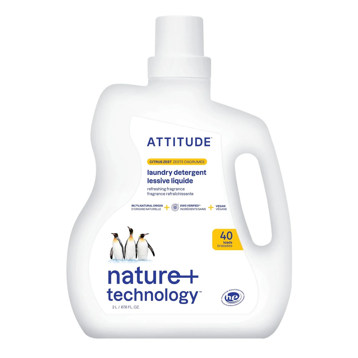 Attitude - Laundry Detergent Citrus Zest - 2 Liters