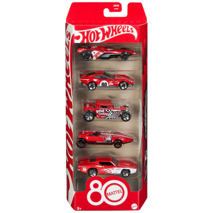 Hot Wheels Mattel 80th Anniversary 5-pack of 1:64 die-cast cars