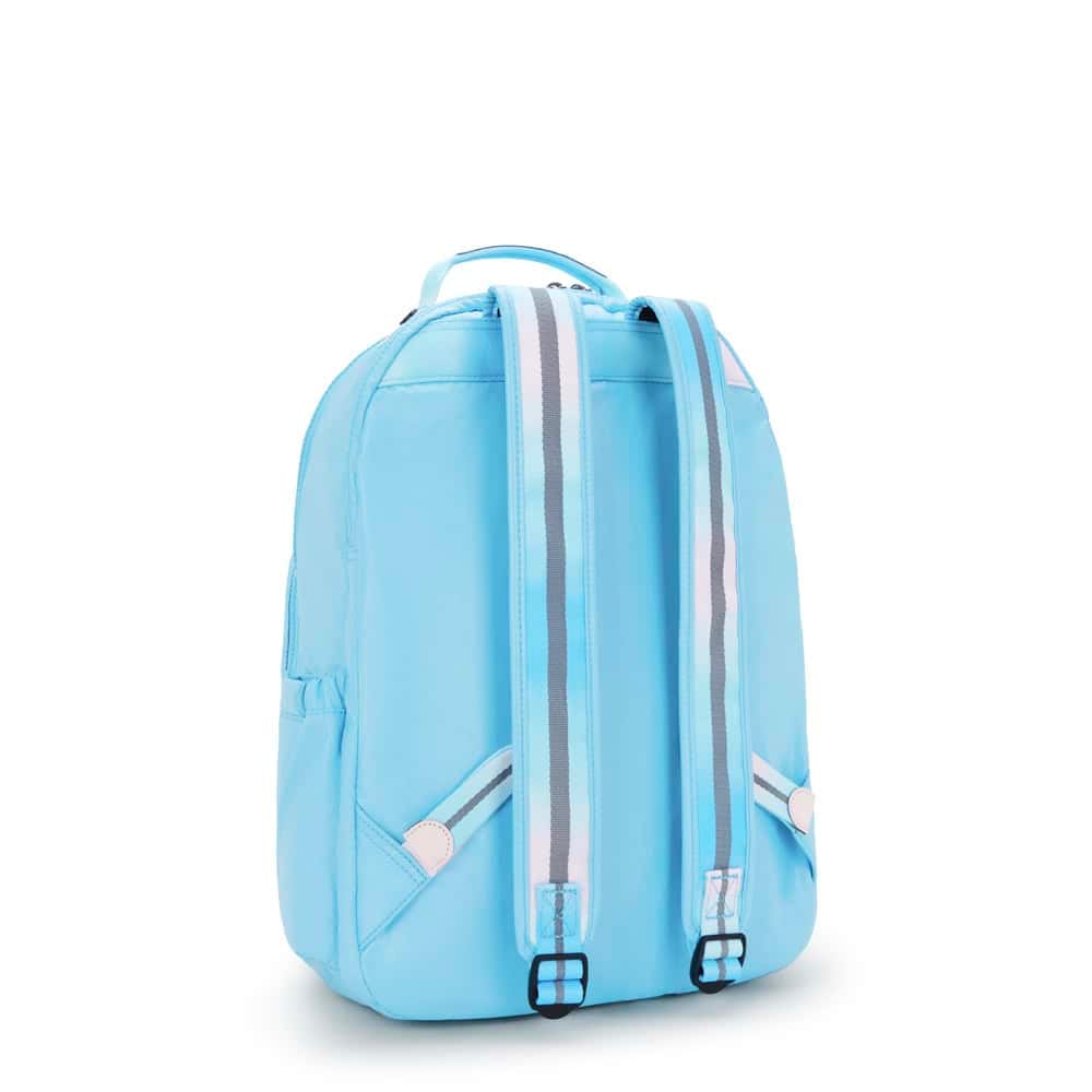 Kipling SEOUL Lap backpack Sea Blue Metallic large - back view
