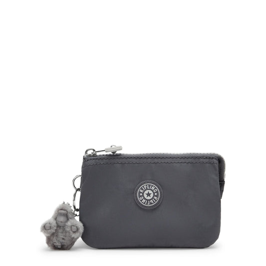 Kipling Creativity Small Pouch - Moonlit Grey - front — BambiniJO Jordan