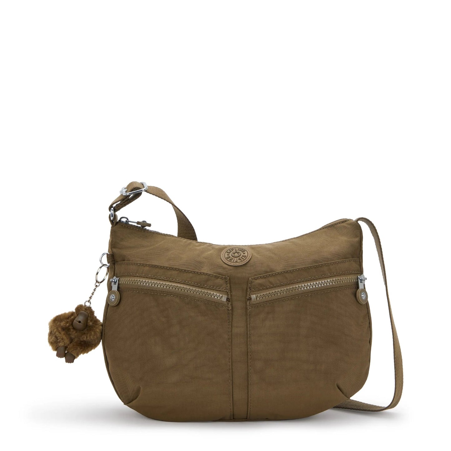 Kipling IZELLAH Cross-Body Shoulder Bag Smooth Khaki - front view