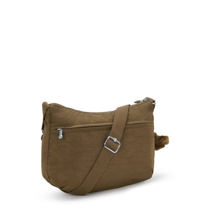 Kipling IZELLAH Cross-Body Shoulder Bag Smooth Khaki - side view