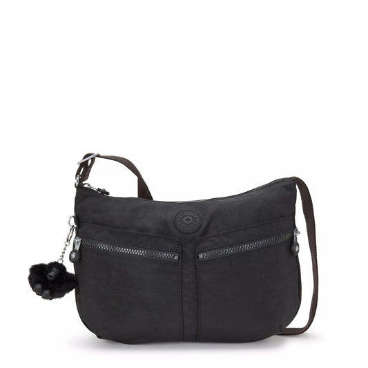 Kipling IZELLAH Crossbody Bag Black Noir - front view — BambiniJO Jordan