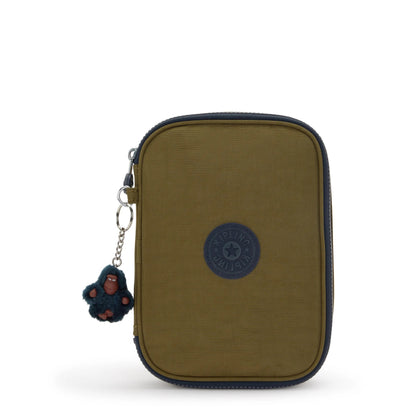 Kipling 100 PENS Pencase Treasure Green - front