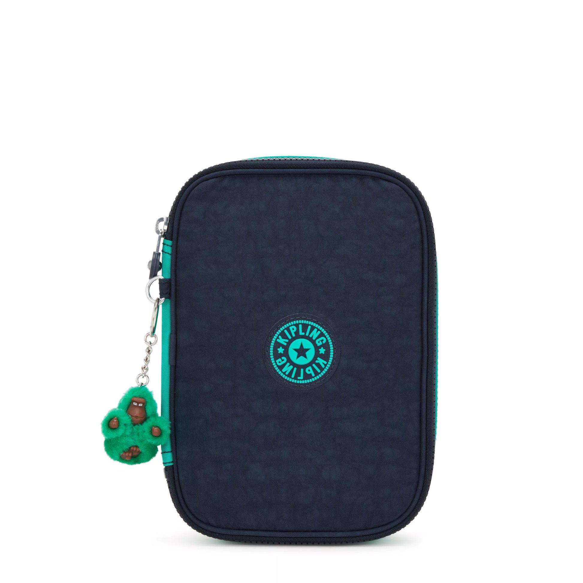 Kipling 100 PENS Large Pencase Blue Green Block