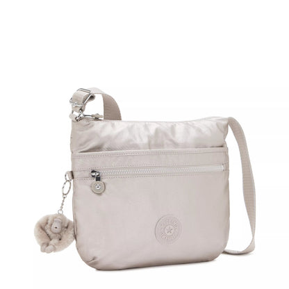 Kipling ARTO Cross-Body Shoulder Bag Metallic Glow - worn view