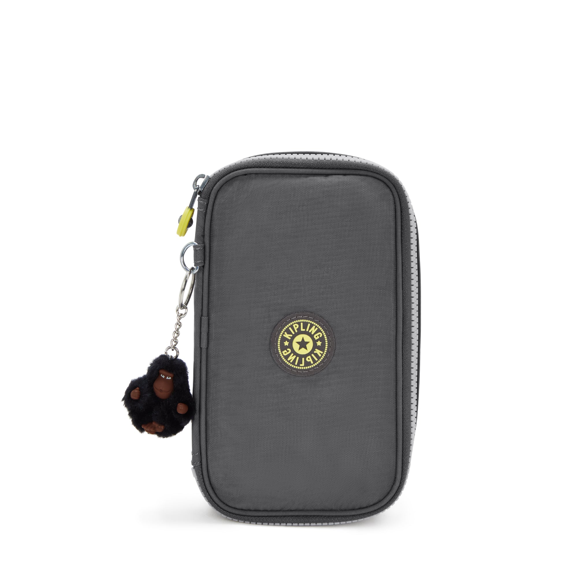 Kipling 50 Pens Pencase Back to Grey - front view