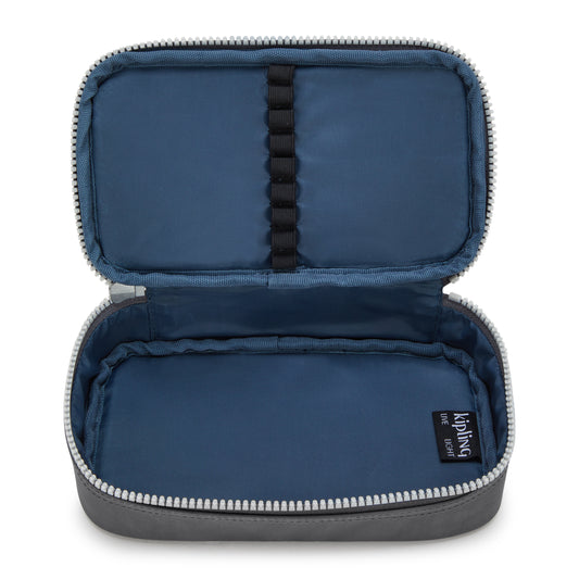 Kipling 50 Pens Pencase Back to Grey - detail view — BambiniJO Jordan