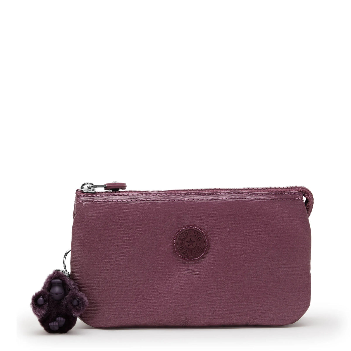 Kipling Creativity Large Pencase - Grape Wine Metallic - front