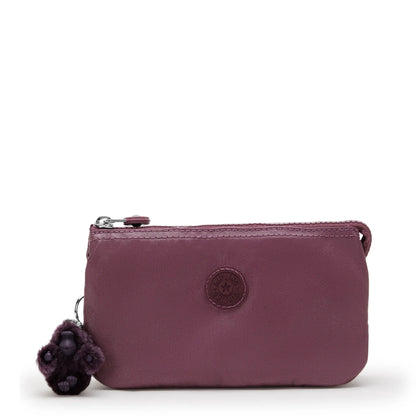 Kipling Creativity Large Pencase - Grape Wine Metallic - front