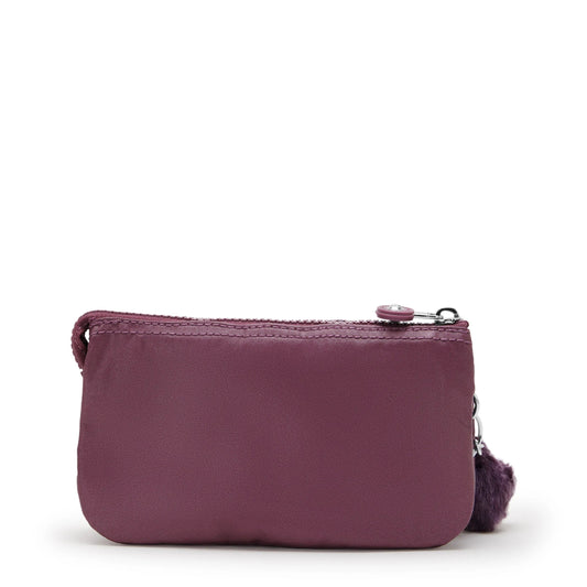 Kipling Creativity Large Pencase - Grape Wine Metallic - angle — BambiniJO Jordan