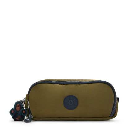 Kipling Gitroy Pencil Case Treasure Green Large - front view