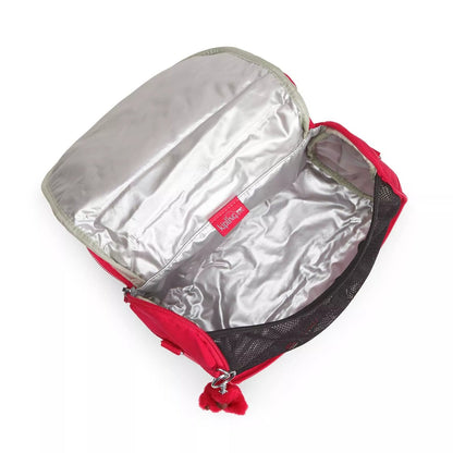 Kipling New Kichirou Insulated Lunch Bag True Pink - detail view