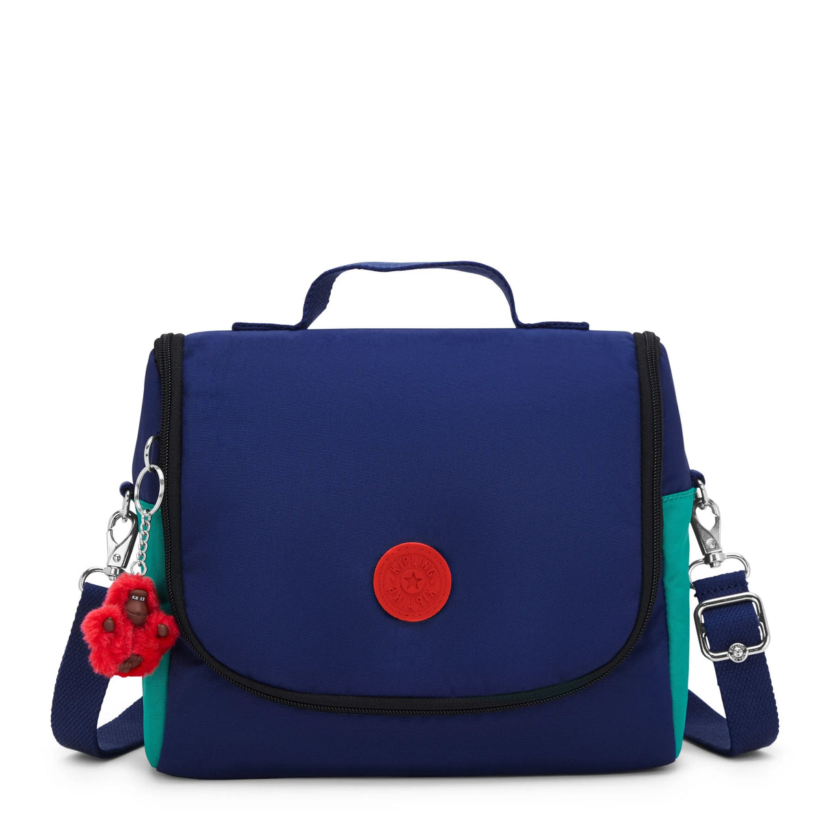 Kipling New Kichirou Insulated Lunch Bag Escape Blue Block - front