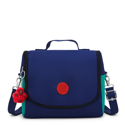 Kipling New Kichirou Insulated Lunch Bag Escape Blue Block - front