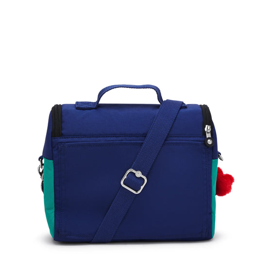 Kipling New Kichirou Insulated Lunch Bag Escape Blue Block - back — BambiniJO Jordan