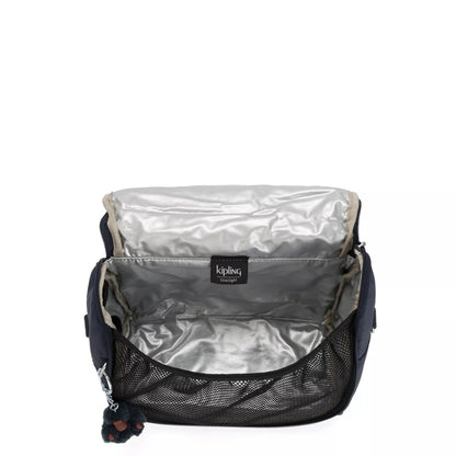 Kipling Kichirou Insulated Lunch Bag True Blue Tonal Large - detail view