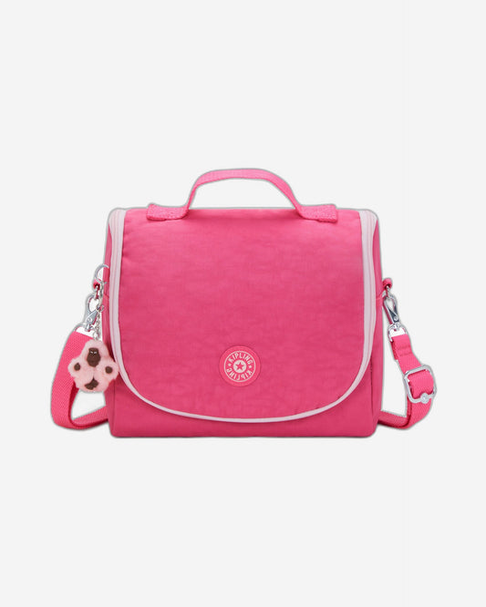 Kipling New Kichirou Insulated Lunch Bag Happy Pink Combo - front view