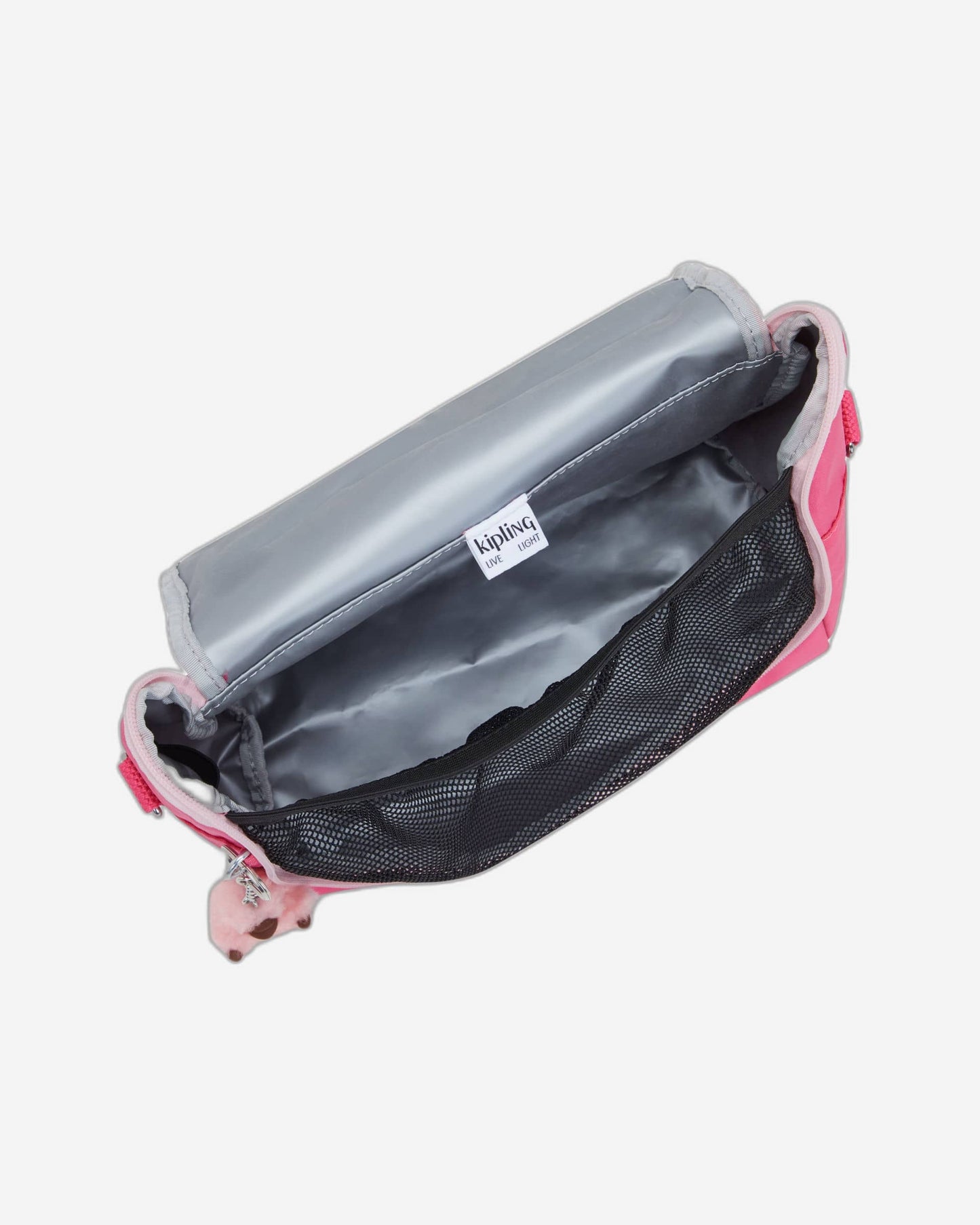 Kipling New Kichirou Insulated Lunch Bag Happy Pink Combo - detail view
