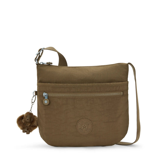 Kipling ARTO Cross-Body Shoulder Bag Smooth Khaki
