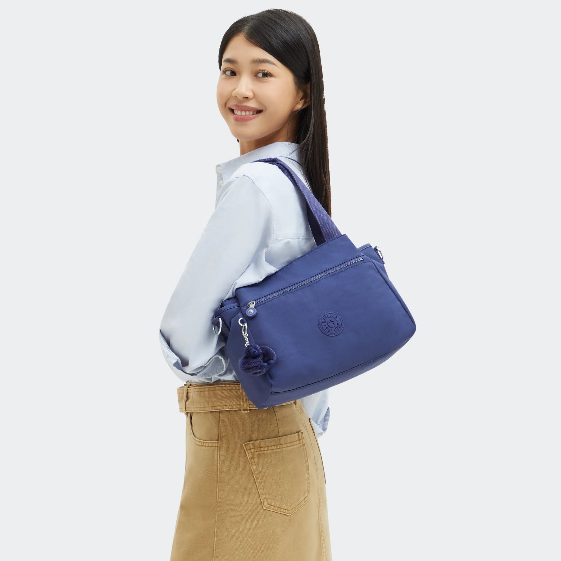 Kipling Elysia Shoulder Bag Ocean Blue - side view