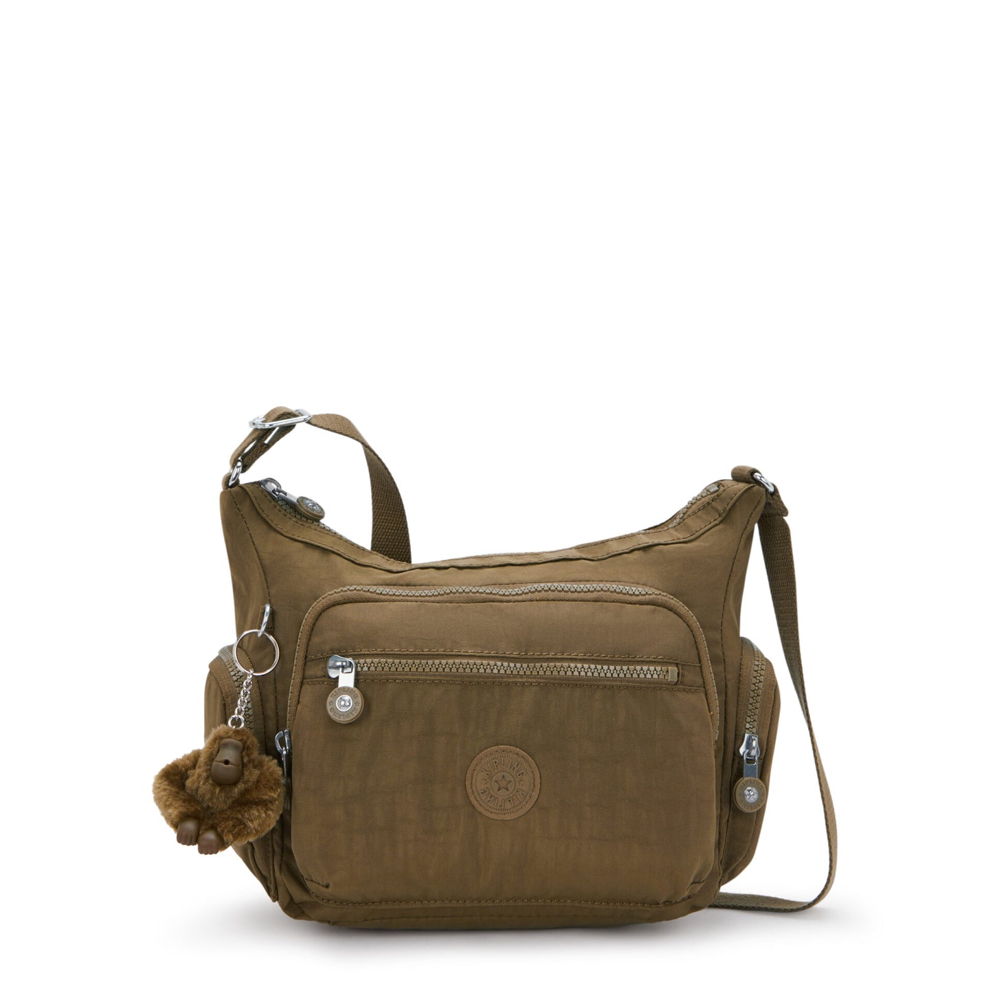 Kipling GABBIE Crossbody Bag Smooth Khaki Small - front view