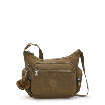 Kipling GABBIE Crossbody Bag Smooth Khaki Small - front view