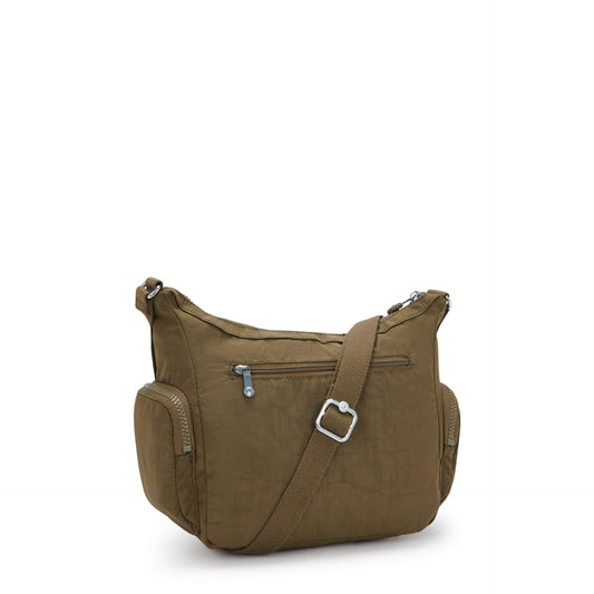 Kipling GABBIE Crossbody Bag Smooth Khaki Small - side view — BambiniJO Jordan