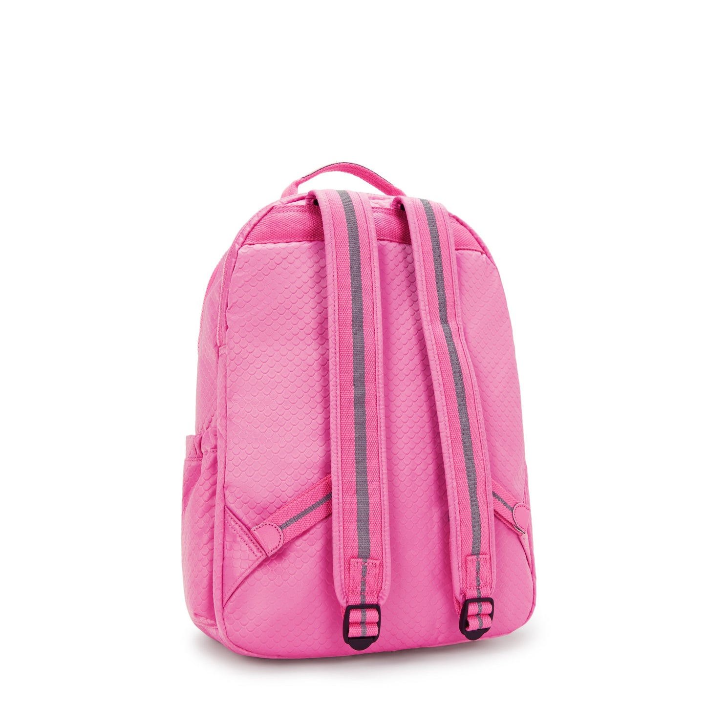 Kipling SEOUL LAP Backpack Pink Mermaid Embossed - side view