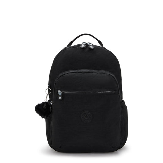 Kipling SEOUL LAP Backpack Black Noir - front view