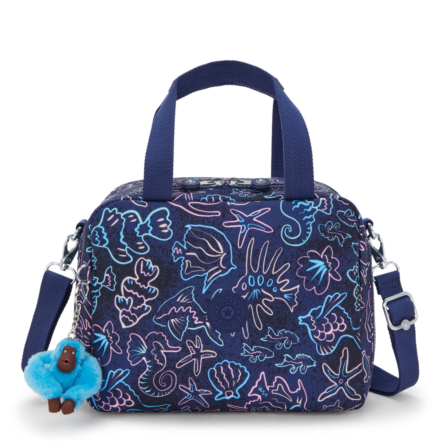 Kipling MIYO Insulated Lunch Bag with Trolley Sleeve - Disco Fish - Medium