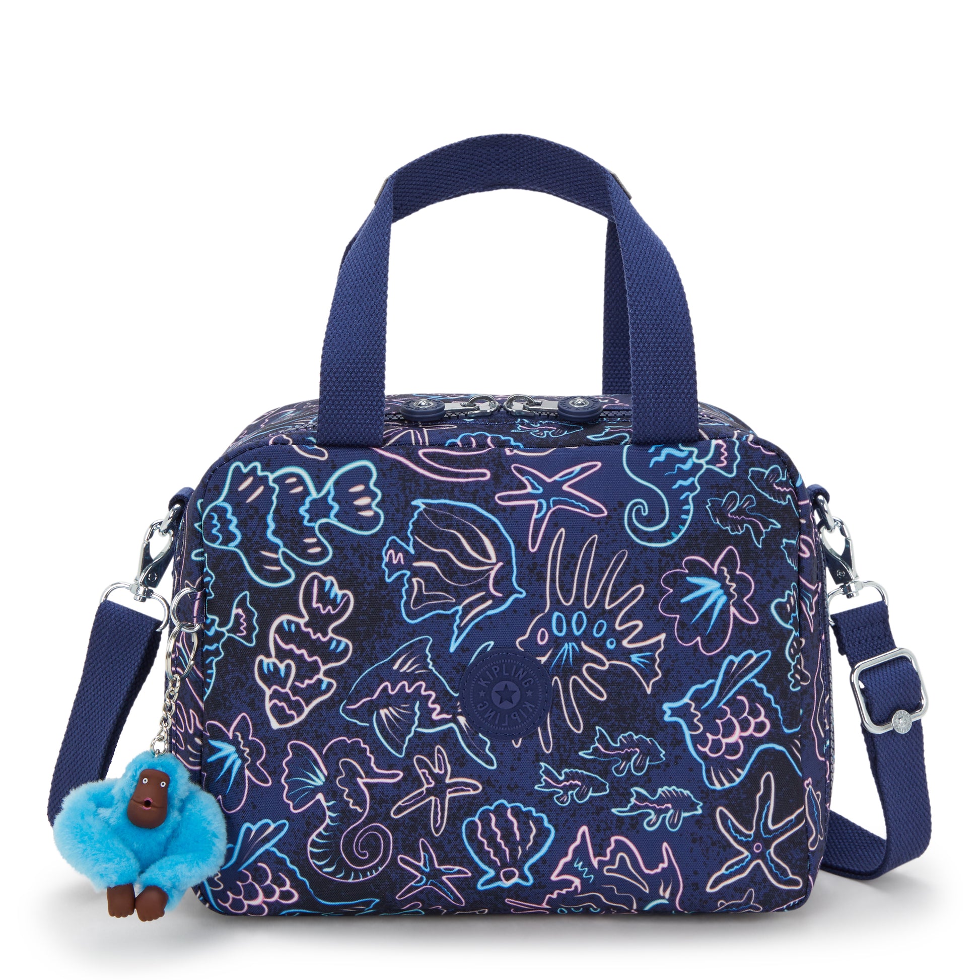 Kipling MIYO Insulated Lunch Bag with Trolley Sleeve - Disco Fish - Medium