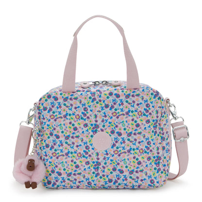 Kipling MIYO Insulated Lunch Bag with Trolley Sleeve Digi Flower Print - front view