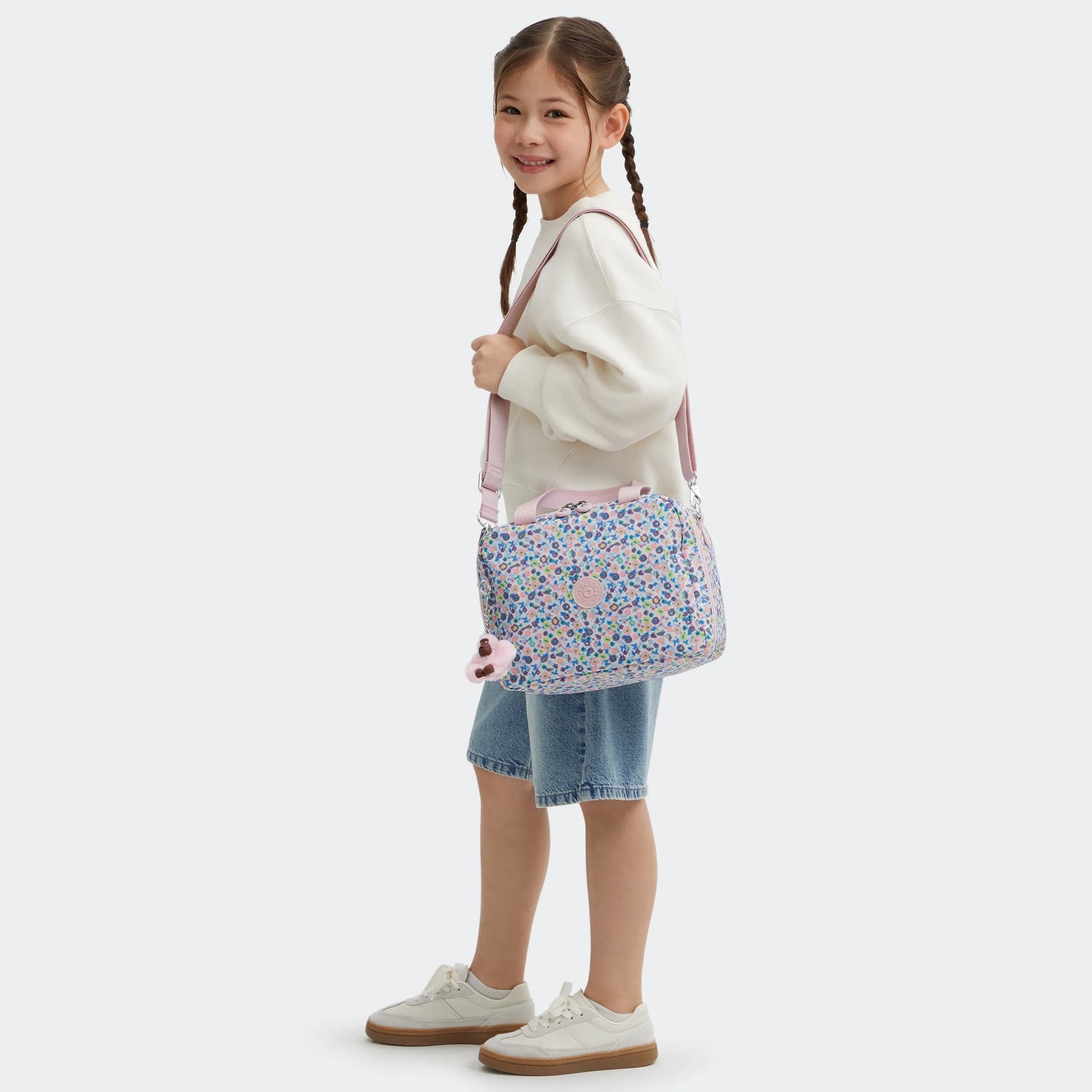 Kipling MIYO Insulated Lunch Bag with Trolley Sleeve Digi Flower Print - detail view