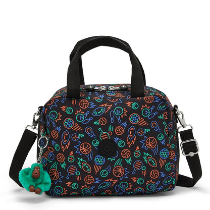 Kipling Miyo Medium Lunchbag Sport Doodle - front view